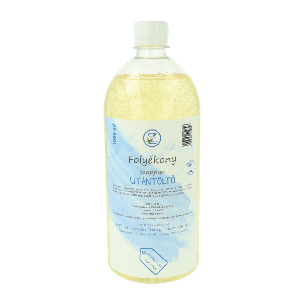 Eco-Z folyékony szappan - Illatmentes 1000ml utántöltő